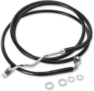 Extended Length Black Vinyl Brake Line Kit Black Oversize [+152 mm (6'')], 2, nordicamoto.ro