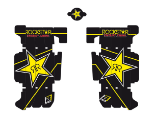Rockstar Energy Radiator Louver Stickers Black, Yellow, 3, nordicamoto.ro