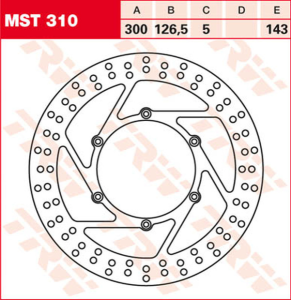 Round Fixed Brake Rotor Larger Than 300mm